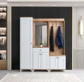 Erezoğulları Mobilya Venüs Aynalı Dolaplı Ayakkabılık Portmanto 165x37x200 - 1