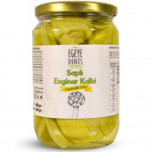 Saplı Enginar Konserve - Saplı Enginar Kalbi (Meze, Izgara, Salata için Yemeğe Hazır) - 650 Gr. - 1