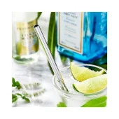 2 Adet Çelik Pipet ve Temizleme Fırçası 3 Parça Çelik Pipet Seti  Düz Pipet Eğik Pipet Ve Temizleme Fırçası 3'lü Set thumbnail 5