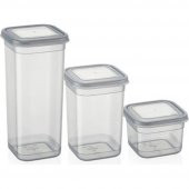 Egemen Plastik Classy 12 Parça Kare Dik Saklama Kabı Seti D-413 - 3