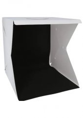 20 x 20 CM Profesyonel Stüdyo Led Işıklı Çift Sıra Ürün Fotoğraf Çekim Çadırı - 1
