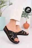 Muggo Comfort Kadın Garantili Günlük Ortopedik Kaymaz Taban Rahat Terlik - 6