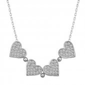 Gümüş Kalpli Açılabilen Yonca Kadın Kolye thumbnail 2