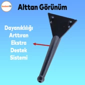 Gonca Lüks Mobilya Kanepe Tv Ünitesi Koltuk Ayağı 22 Cm Siyah Konsol Ayakları - 8