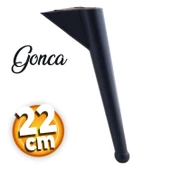 Gonca Lüks Mobilya Kanepe Tv Ünitesi Koltuk Ayağı 22 Cm Siyah Konsol Ayakları - 1
