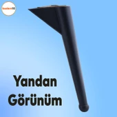 Gonca Lüks Mobilya Kanepe Tv Ünitesi Koltuk Ayağı 22 Cm Siyah Konsol Ayakları - 7