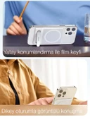 Baseus Magsafe Uyumlu Telefon Arkası Magnetic İphone Stand İphone 12 13 14 Pro Max Stand Masaüstü Stand thumbnail 3