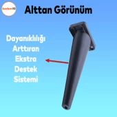 Regnum Lüks Mobilya Kanepe Tv Ünitesi Koltuk Ayağı 24 Cm Siyah Konsol Ayakları - 6