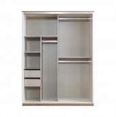 Erezoğulları Mobilya Efsane Sürgülü Aynalı Elbise Dolabı Gardırop 165x60x214 - 3