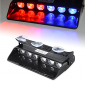 Polis Çakarı Cam Içi Vantuzlu 6 Led Kırmızı Mavi Çakmaklık Girişli Ön Arka Cam Polis Lamba 12 Mod - 1