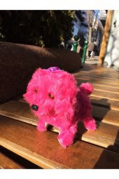 Havlayan, Yürüyen Pilli Oyuncak Peluş Köpek(KOYU PEMBE) - 1