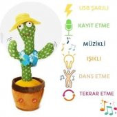 Oyuncak Sesli Işıklı Müzikli Ses Kayıt Yapan Kaktüs thumbnail 1