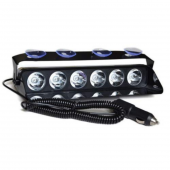 S6 Polis Çakarı Cam Içi Vantuzlu 6 Led Kırmızı Mavi Çakmaklık Girişli Ön Arka Cam 12 Mod - 8