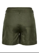 ONLY Bayan Kemerli Keten Kısa Şort 15199801 thumbnail 6