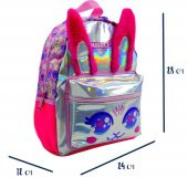 Muggle 2 Bölmeli Bunny Pembe Anaokulu Sırt Çantası (MU-7662) thumbnail 2