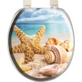 Softy Classic Desenli Yumuşak Klozet Kapağı 3004 Beyaz thumbnail 1