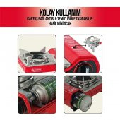 Tekli Çantalı Mini Portatif Ocak - Orcamp - Kırmızı (CK-506) thumbnail 3