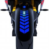 Moto Rider 4lü Sticker Seti Reflektif Mavi İç Dış Jant Şeridi Kask ve Çamurluk Çınar Extreme - 4