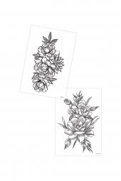 2Li Geçici Dövme Seti,Geçici Tattoo ,Vücut Dövme,Kol Bilek Dövme,Boyun Dövme,Sırt Dövme thumbnail 1