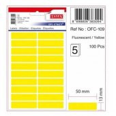Tanex Etiket Ofc-109-13 X 50 Mm 100 Adet – Fosforlu Sarı - 1