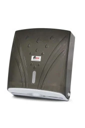 A Form ZHA-2 Z Katlama Attan Çekme Kağıt Havlu Dispenseri Havluluk - Şeffaf Füme - 23 Cm. - 1 Adet - 1