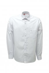 Erkek Kolay Ütülenebilir Pamuklu Klasik Geniş Kesim Gömlek - 2