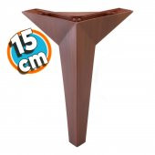 Mobilya Kanepe Sehpa TV Ünitesi Koltuk Ayağı 15 cm Kahverengi Baza Ayak thumbnail 1