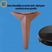 Mobilya Kanepe Sehpa TV Ünitesi Koltuk Ayağı 15 cm Kahverengi Baza Ayak thumbnail 5