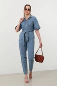 Kadın Yarasa Kol Jean Tulum Mavi - 8