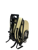 Kedi Köpek Kapsüllü Çekçekli Valiz Bej thumbnail 4