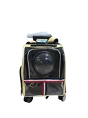 Kedi Köpek Kapsüllü Çekçekli Valiz Bej thumbnail 2