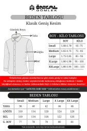 Erkek Kolay Ütülenebilir Pamuklu Klasik Geniş Kesim Gömlek - 5