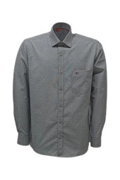 Erkek Kolay Ütülenebilir Pamuklu Klasik Geniş Kesim Gömlek - 6