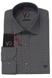 Erkek Kolay Ütülenebilir Pamuklu Klasik Geniş Kesim Gömlek - 8