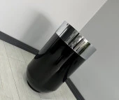 Dekoratif Krom Darbuka Parlak Siyah Saksı 70cm thumbnail 2