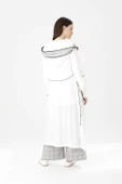 Ekose Kombinli Üçlü Takım - Beyaz - 4