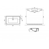 Turavit Safir 80x45 cm Etejer Uyumlu Lavabo - 3