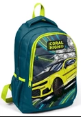Coral High Nefti/Sarı Araba İlkokul ve Ortaokul Sırt Çantası Üç Bölmeli Erkek Çocuk thumbnail 1
