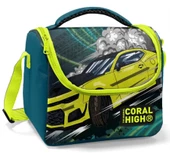 Coral High Erkek Çocuk Okul Beslenme Çantası - Yeşil-Sarı Yarış Arabası thumbnail 1
