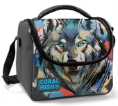 Coral High Thermo Erkek Çocuk Okul Beslenme Çantası - Gri Siyah Kurt - 1