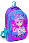 Coral High Mor Pembe Mavi K-Pop İlkokul ve Ortaokul Sırt Çantası Üç Bölmeli Kız Çocuk - 1