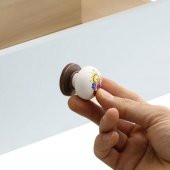 Mobilya Çekmece Dolap Kapak Kulpu Kulbu Beyaz Antik Bakır Desenli Polimer Kulp thumbnail 4