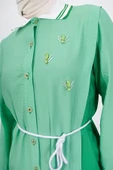 Bel Bağcıklı Taş İşlemeli Tunik - Elma Yeşili/Benetton - 7