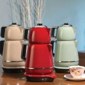 KORKMAZ A332 DEMİKS ELEKTRİKLİ ÇAYCI KIRMIZI/KROM thumbnail 2