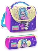 Coral High Mor Pembe Anime Kız Çocuk Beslenme Çantası Seti thumbnail 1