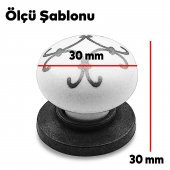 Mobilya Çekmece Dolap Kapak Kulpu Kulbu Beyaz Antik Bakır Desenli Polimer Kulp thumbnail 5