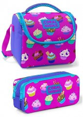 Coral High Mor Cupcake Kız Çocuk Beslenme Çantası Seti - 1