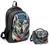 Coral High Siyah Kurt Okul Sırt ve Beslenme Çantası Seti thumbnail 1