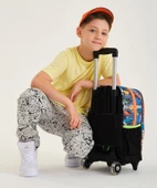 Coral High Erkek Çocuk Gri Dinazor Tekerlekli Okul Çantası ve Kalemlik Seti thumbnail 2