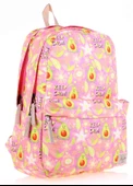 Kaukko Nature Pembe Sarı Avokado Kız Çocuk Okul ve Günlük Sırt Çantası thumbnail 1